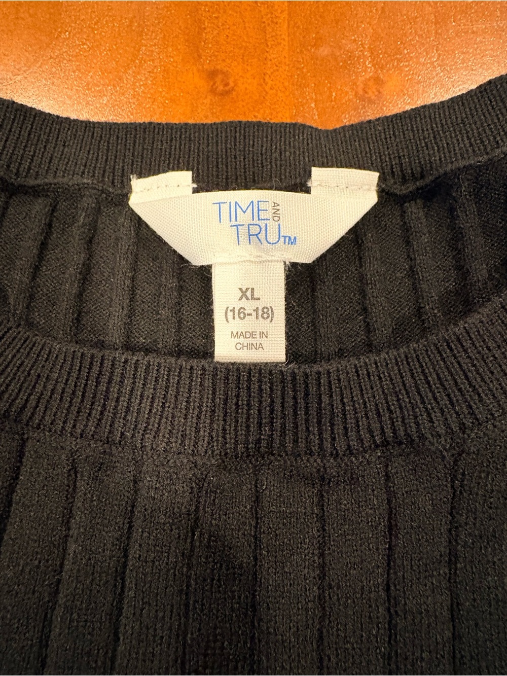 2pc knit Black Ribbed Wide-Leg Jumpsuit, size XL, very posh in person. - Picture 5 of 10